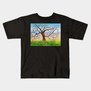 Birds in the Autumn Tree Kids T-Shirt